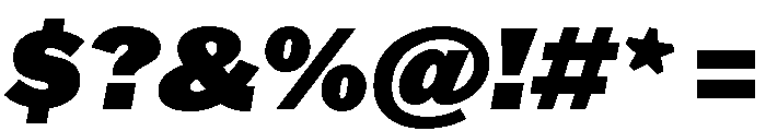 Franklin Gothic Ultra Italic Font OTHER CHARS