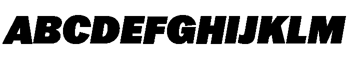 Franklin Gothic Ultra Italic Font UPPERCASE