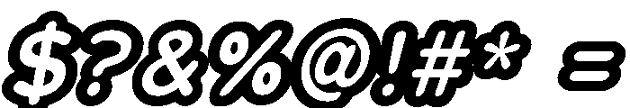 Franksy Double Bold Italic Font OTHER CHARS