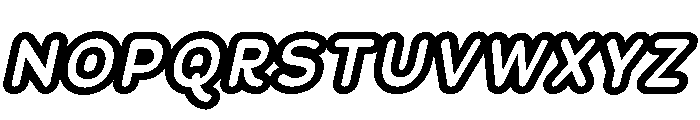 Franksy Double Bold Italic Font UPPERCASE