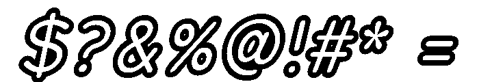 Franksy Double Medium Italic Font OTHER CHARS
