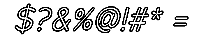 Franksy Double Regular Italic Font OTHER CHARS