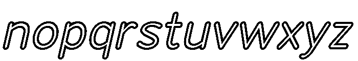 Franksy Double Regular Italic Font LOWERCASE