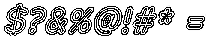Franksy Quad Medium Italic Font OTHER CHARS