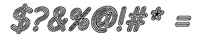 Franksy Quad Regular Italic Font OTHER CHARS