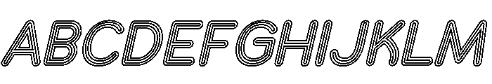 Franksy Quad Regular Italic Font UPPERCASE