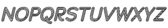 Franksy Quad Regular Italic Font UPPERCASE