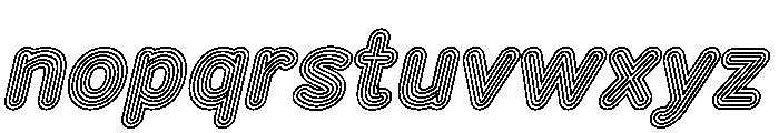 Franksy Six Regular Italic Font LOWERCASE