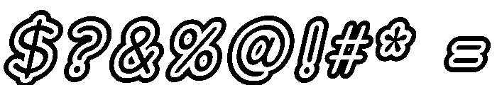 Franksy Triple Medium Italic Font OTHER CHARS