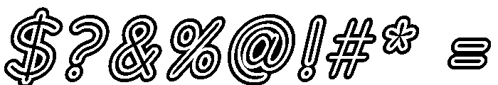 Franksy Triple Regular Italic Font OTHER CHARS