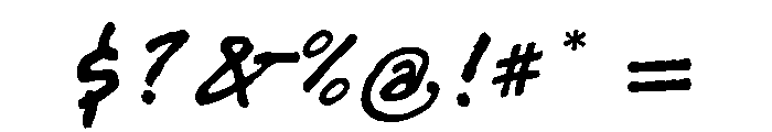 Freely Regular Font OTHER CHARS