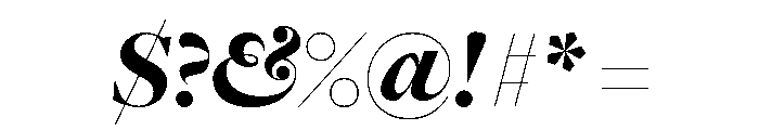 Freight Big Black Italic Font OTHER CHARS