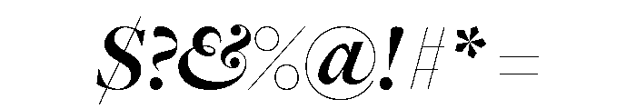 Freight Big Bold Italic Font OTHER CHARS