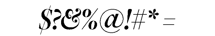 Freight Big Compressed Semi Bold Italic Font OTHER CHARS