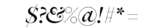 Freight Big Medium Italic Font OTHER CHARS