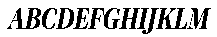 Freight Display Compressed Bold Italic Font UPPERCASE