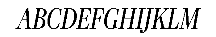 Freight Display Compressed Book Italic Font UPPERCASE
