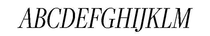 Freight Display Compressed Light Italic Font UPPERCASE