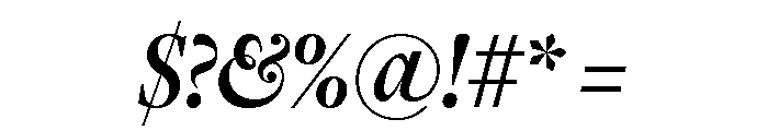 Freight Display Compressed Semi Bold Italic Font OTHER CHARS