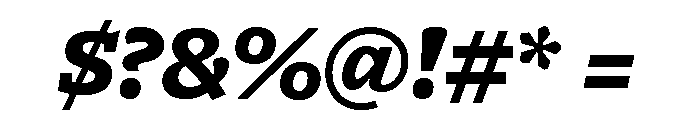 Freight Macro Black Italic Font OTHER CHARS