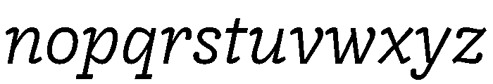 Freight Macro Book Italic Font LOWERCASE