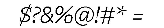 Freight Macro Light Italic Font OTHER CHARS