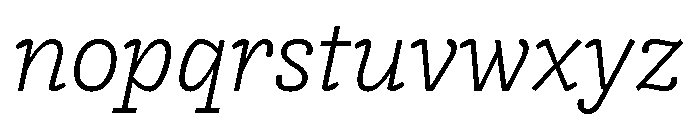 Freight Macro Light Italic Font LOWERCASE