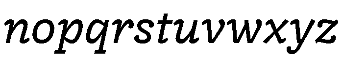 Freight Macro Medium Italic Font LOWERCASE