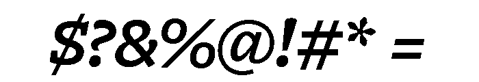 Freight Macro Semi Bold Italic Font OTHER CHARS
