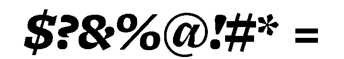 Freight Micro Black Italic Font OTHER CHARS