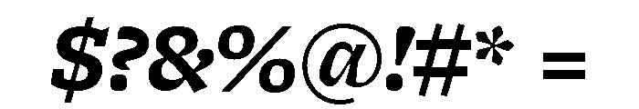 Freight Micro Bold Italic Font OTHER CHARS