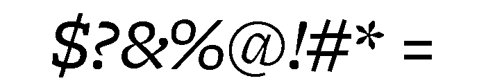 Freight Micro Book Italic Font OTHER CHARS