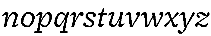 Freight Micro Book Italic Font LOWERCASE