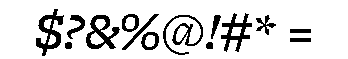 Freight Micro Medium Italic Font OTHER CHARS