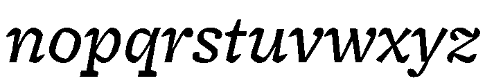Freight Micro Medium Italic Font LOWERCASE