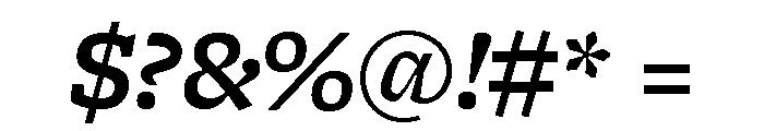 Freight Micro Semi Bold Italic Font OTHER CHARS