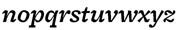 Freight Micro Semi Bold Italic Font LOWERCASE