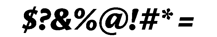 Freight Neo Black Italic Font OTHER CHARS