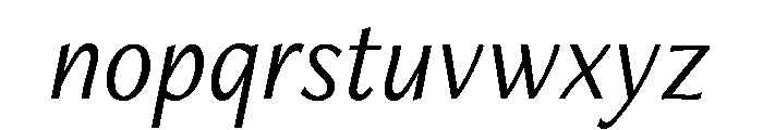 Freight Neo Book Italic Font LOWERCASE