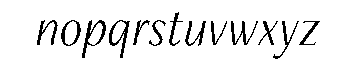 Freight Neo Condensed Light Italic Font LOWERCASE