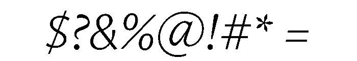 Freight Neo Light Italic Font OTHER CHARS