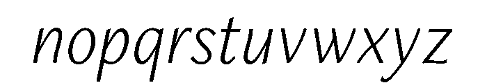 Freight Neo Light Italic Font LOWERCASE