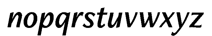 Freight Neo Semi Bold Italic Font LOWERCASE