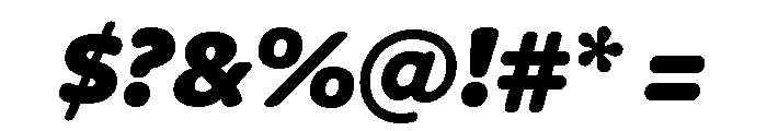 Freight Round Black Italic Font OTHER CHARS