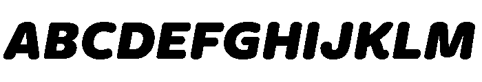 Freight Round Black Italic Font UPPERCASE
