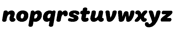 Freight Round Black Italic Font LOWERCASE