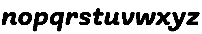 Freight Round Bold Italic Font LOWERCASE
