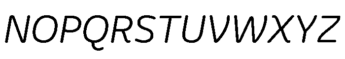 Freight Round Book Italic Font UPPERCASE