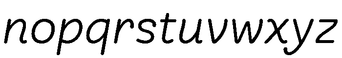 Freight Round Book Italic Font LOWERCASE