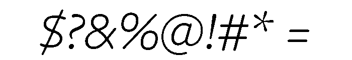 Freight Round Light Italic Font OTHER CHARS